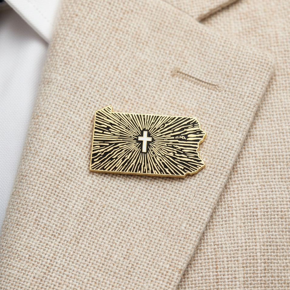 Pennsylvania Lone Bulwark - CN Pin - 1.25" (Based States)