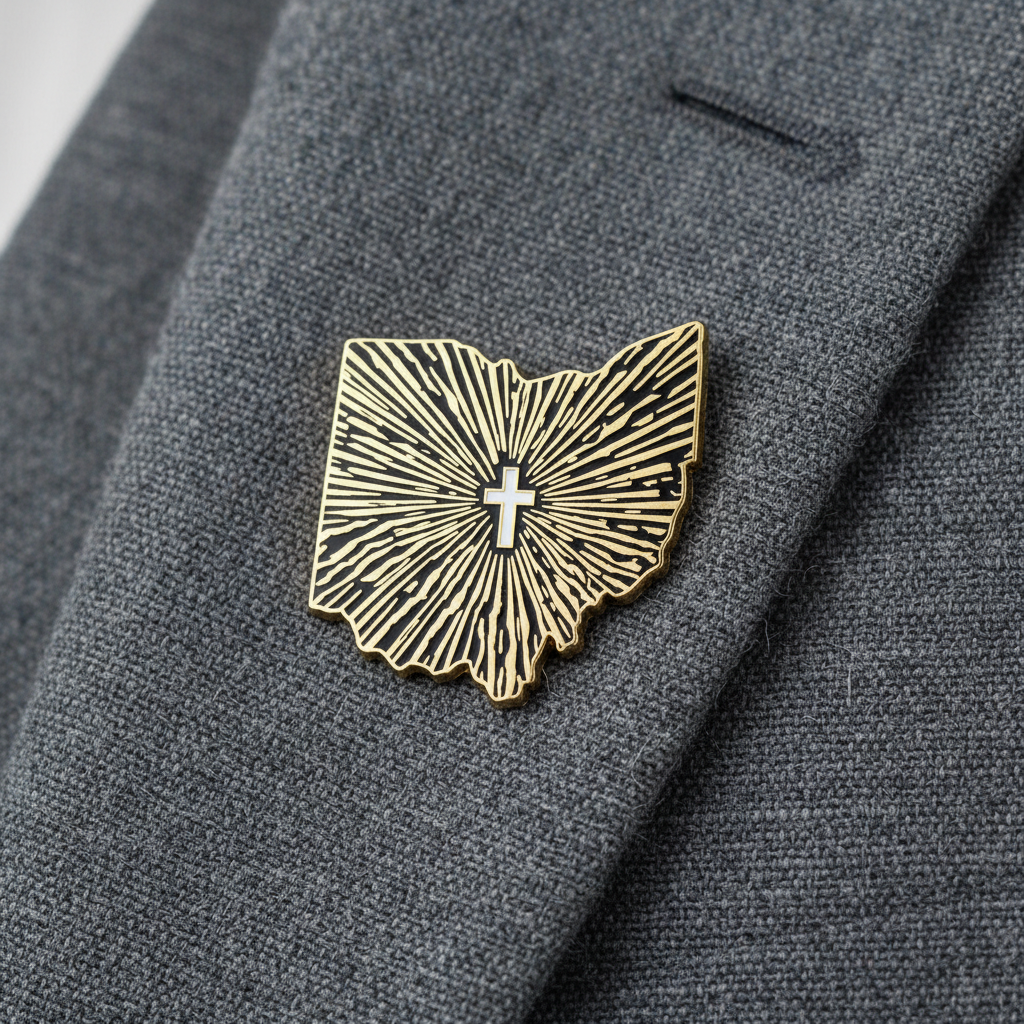 Ohio Lone Bulwark - CN Pin - 1.25" (Based States)