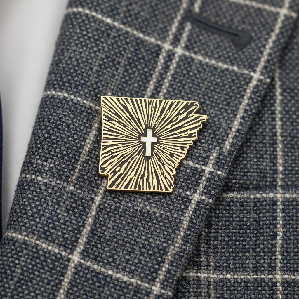 Arkansas Lone Bulwark - CN Pin - 1" (Based States)