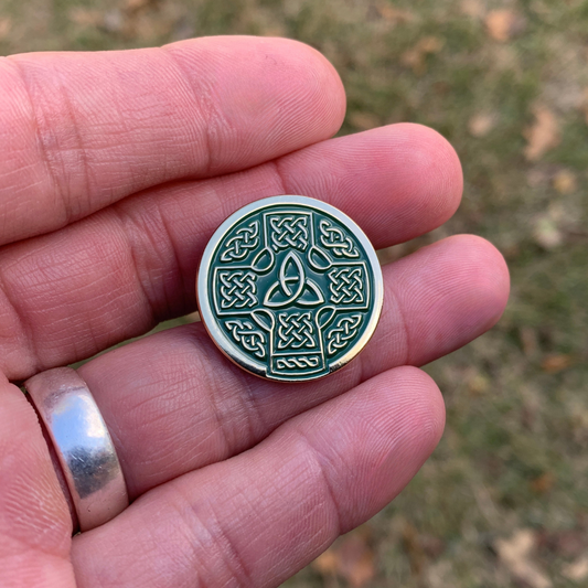 Celtic Cross / Trinity Knot Lapel Pin - 1"