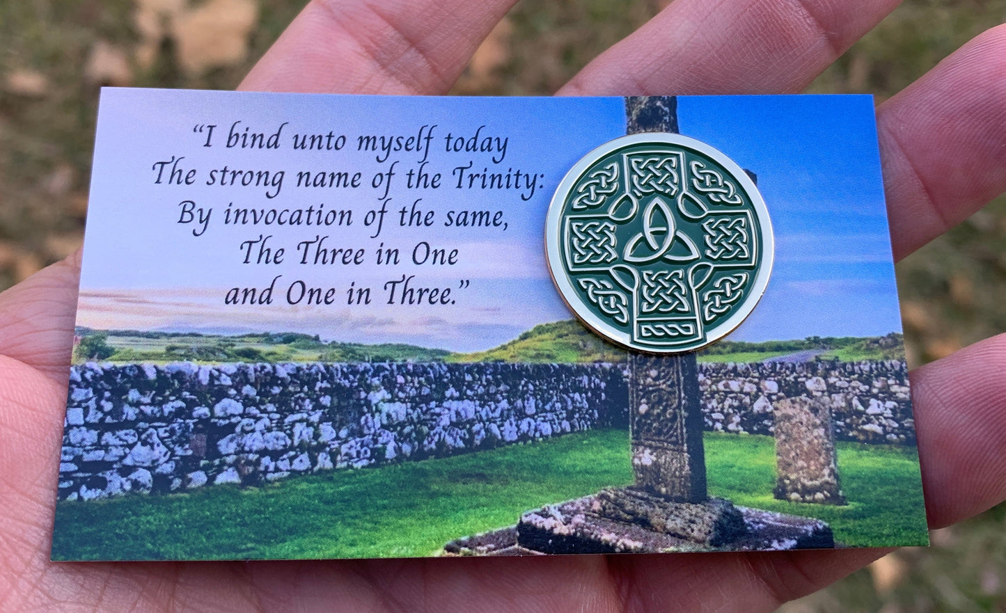 Celtic Cross / Trinity Knot Lapel Pin - 1"