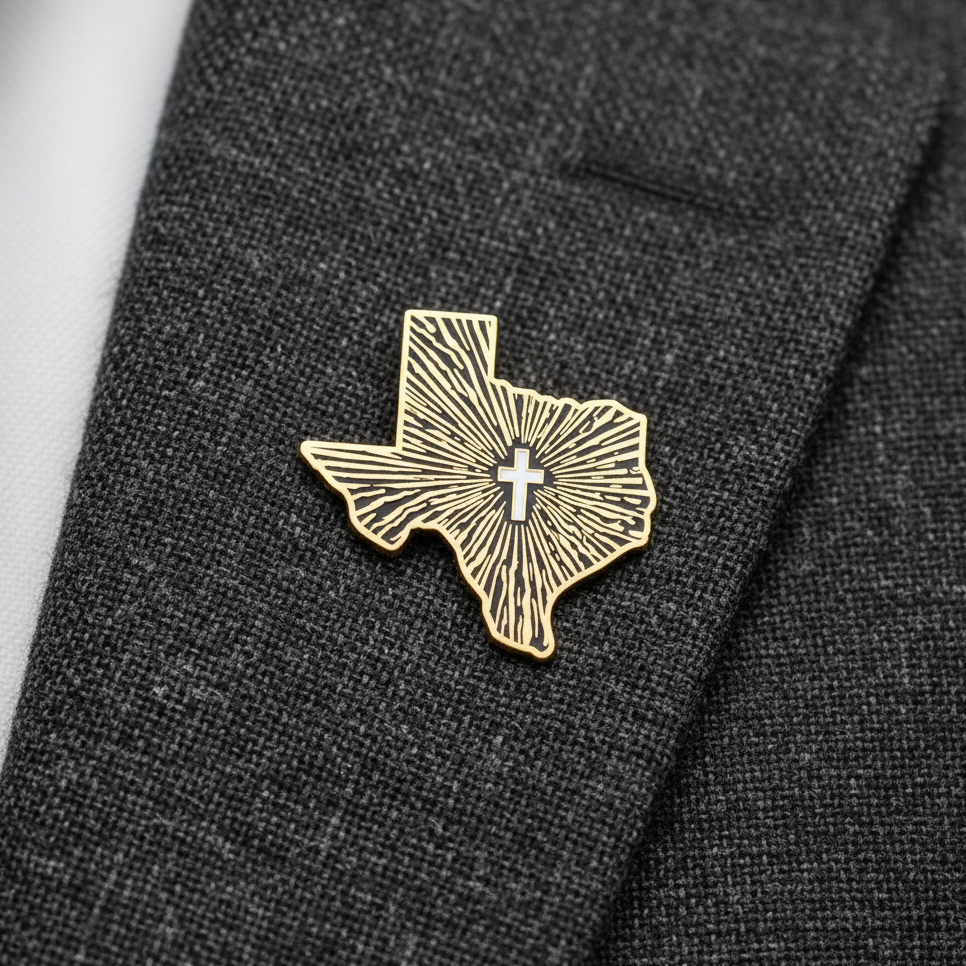 Texas Lone Bulwark - CN Pin - 1.25" (Based States)