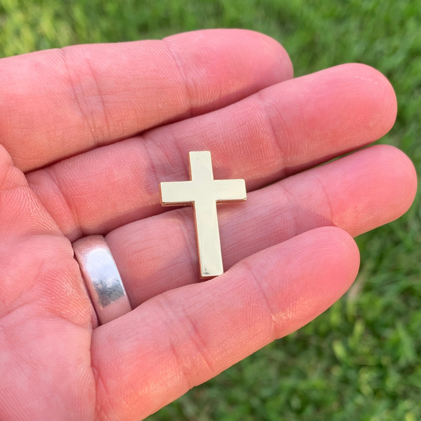 Latin Cross - 10K Gold Plated - 1"