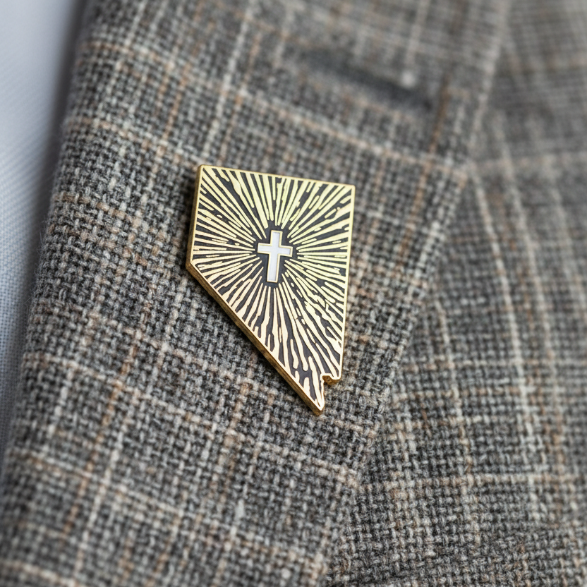 Nevada Lone Bulwark - CN Pin - 1.25" (Based States)