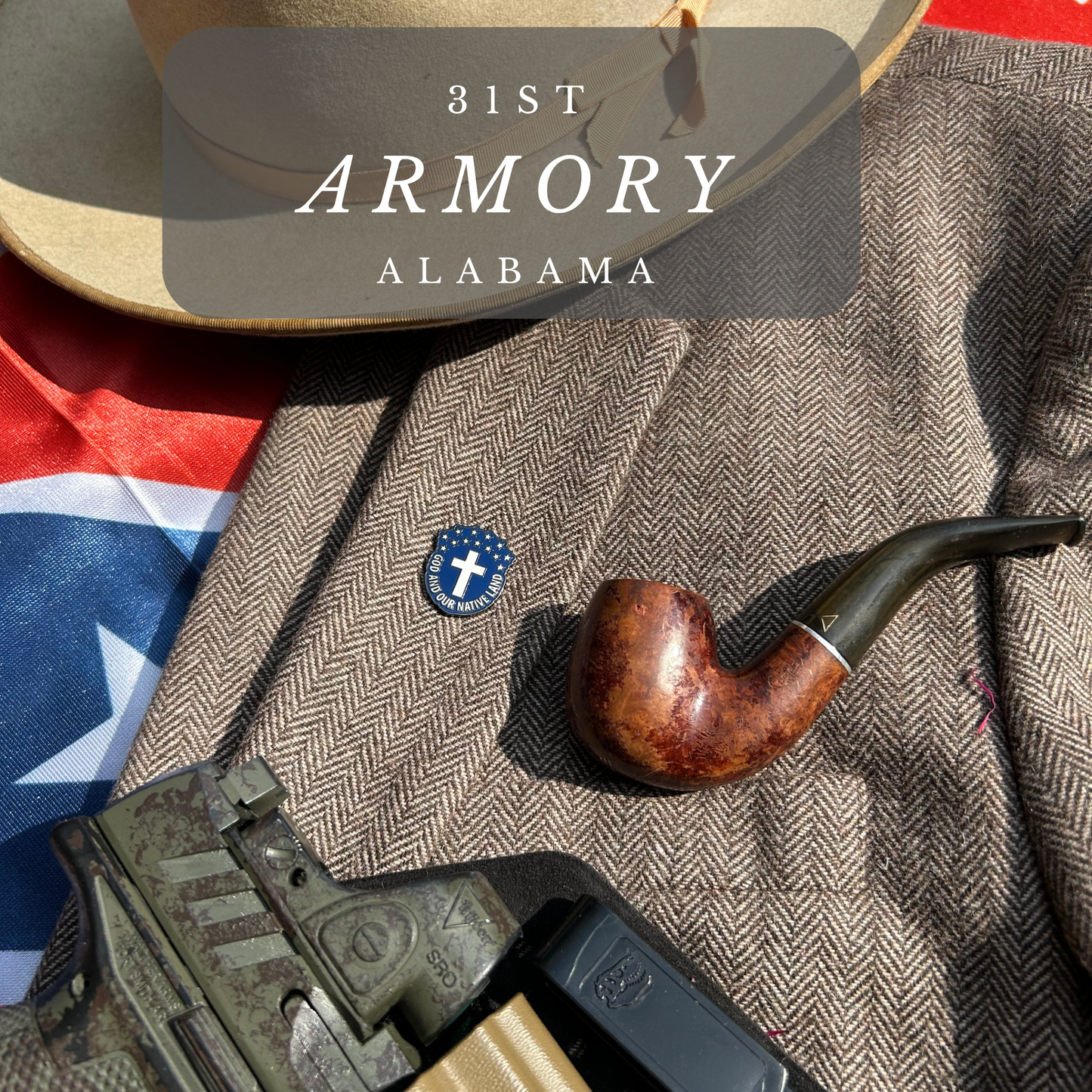 "For God and Our Native Land" - Alabama Lapel Pin