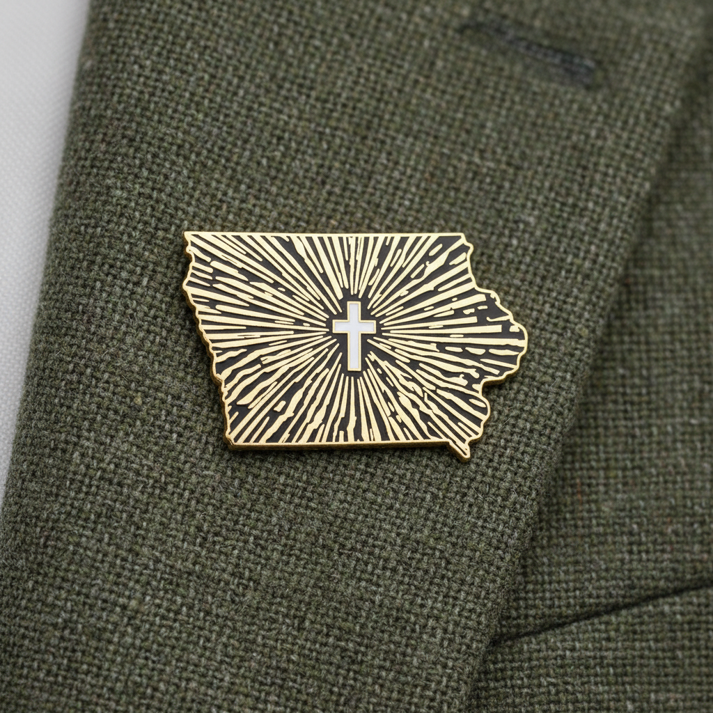 Iowa Lone Bulwark - CN Pin - 1" (Based States)