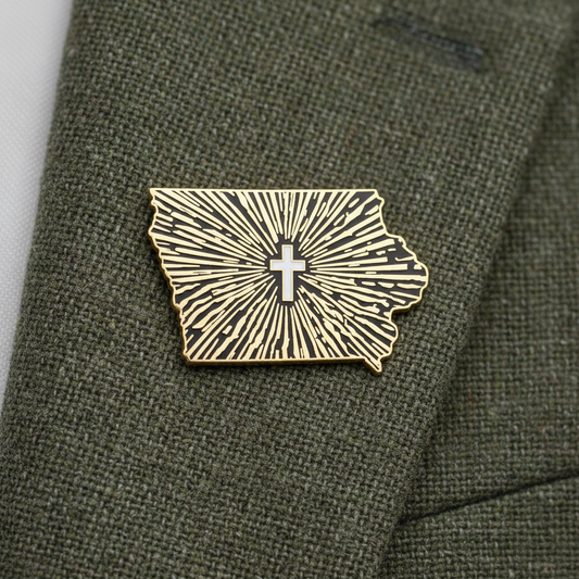 Iowa Lone Bulwark - CN Pin - 1" (Based States)