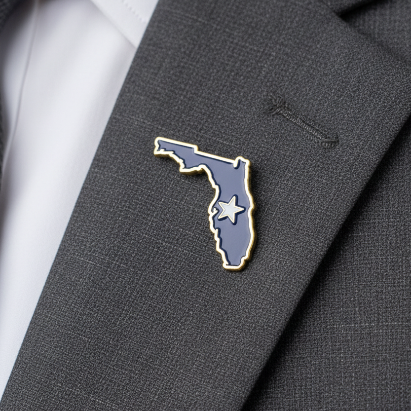 Bonnie Blue Florida - 1.25" pin