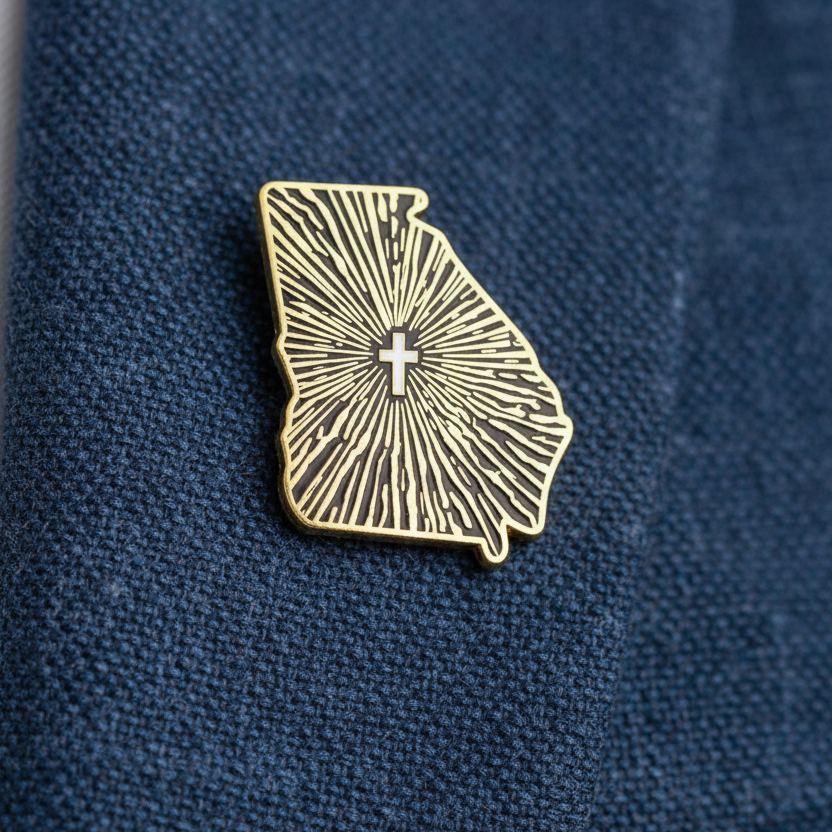 Georgia Lone Bulwark - CN Pin - 1.25" (Based States)