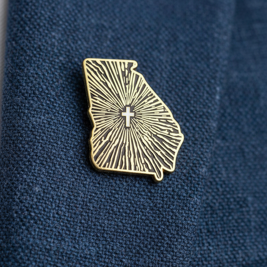Georgia Lone Bulwark - CN Pin - 1.25" (Based States)