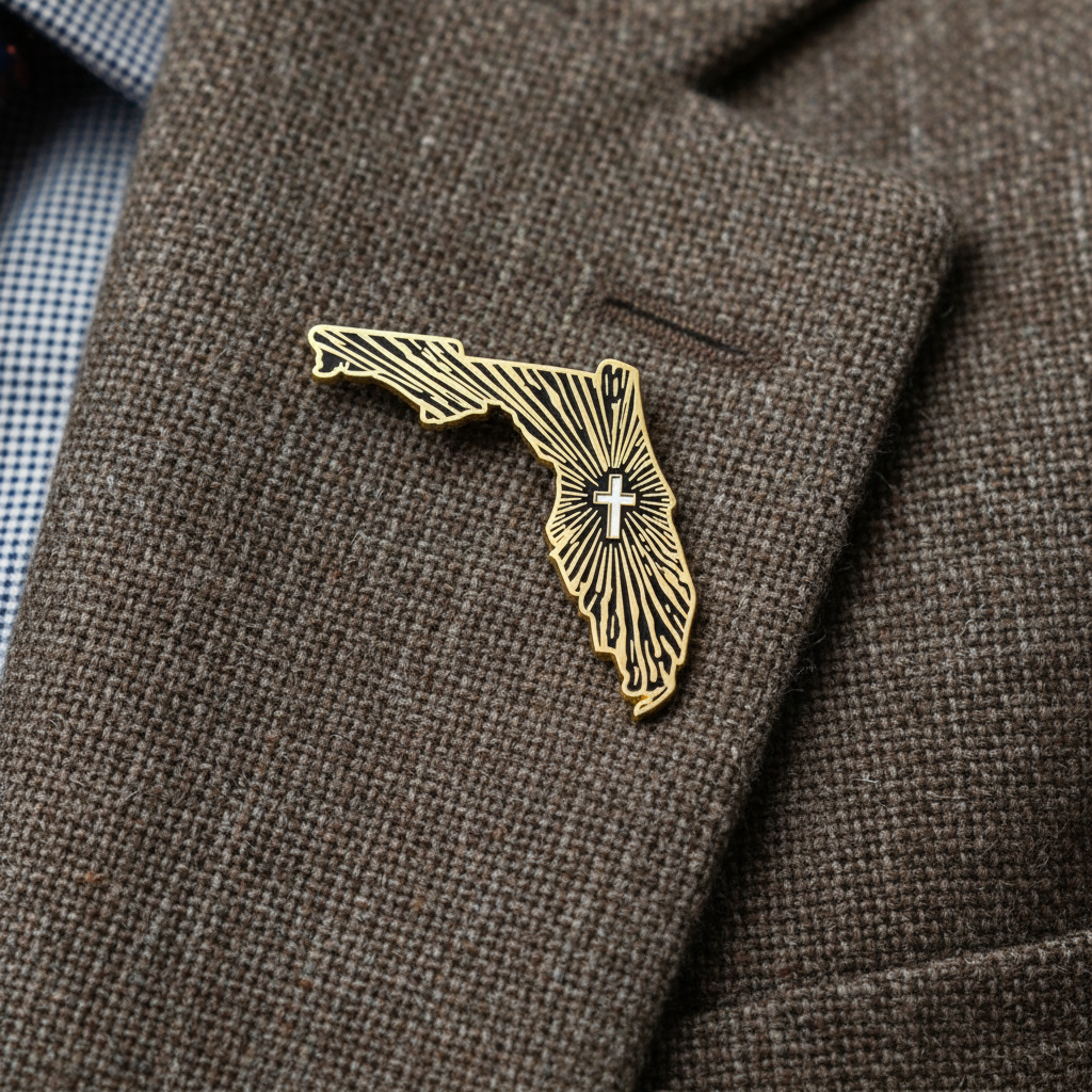 Florida Lone Bulwark - CN Pin - 1.25" (Based States)