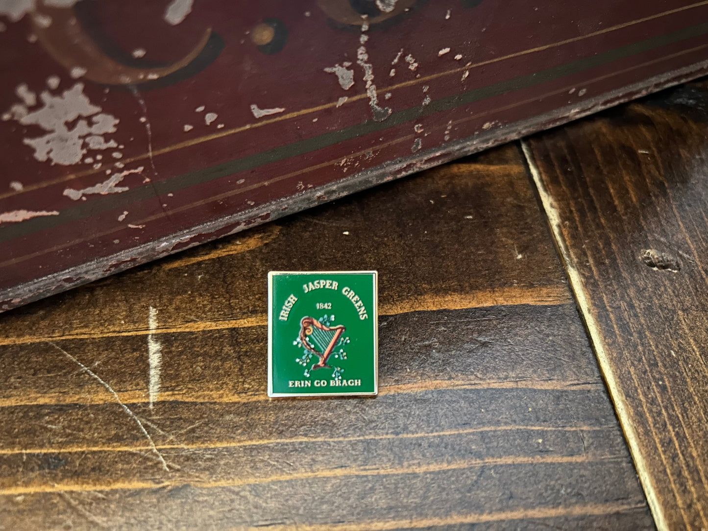 Irish Jasper Greens Lapel Pin