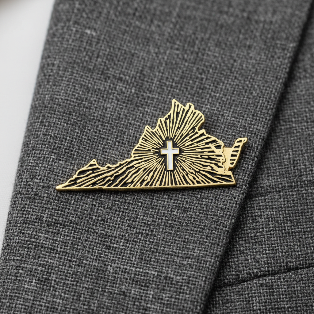 Virginia Lone Bulwark - CN Pin - 1.25" (Based States)