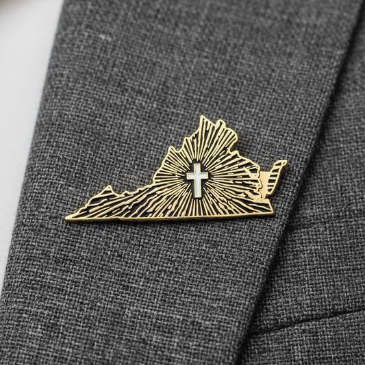 Virginia Lone Bulwark - CN Pin - 1.25" (Based States)