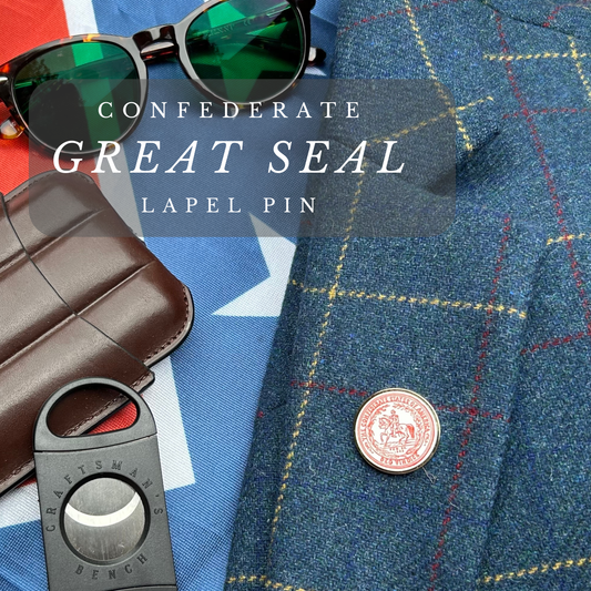 "Deo Vindice" Confederate States Great Seal Lapel Pin