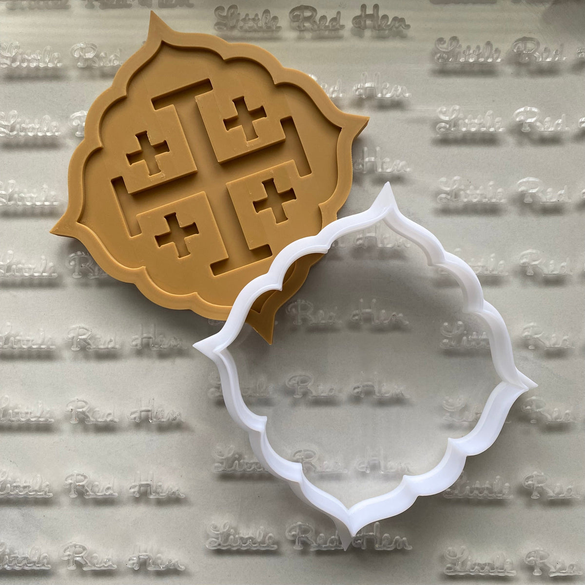 Jerusalem Cross Buttercream Stamp and Cookie Cutter Set // Deus Vult Collaboration