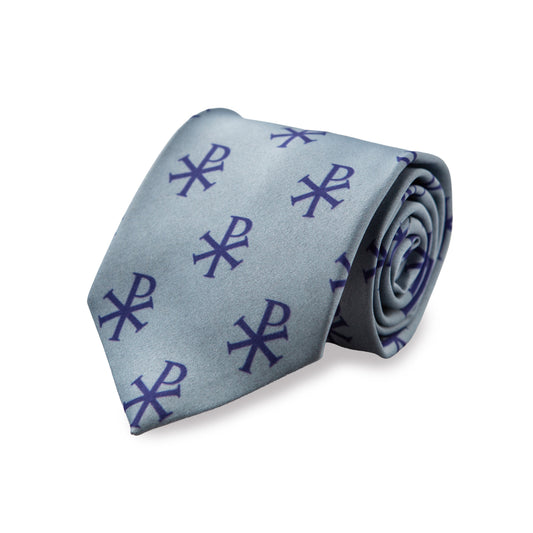 Blue Chi-Rho Necktie