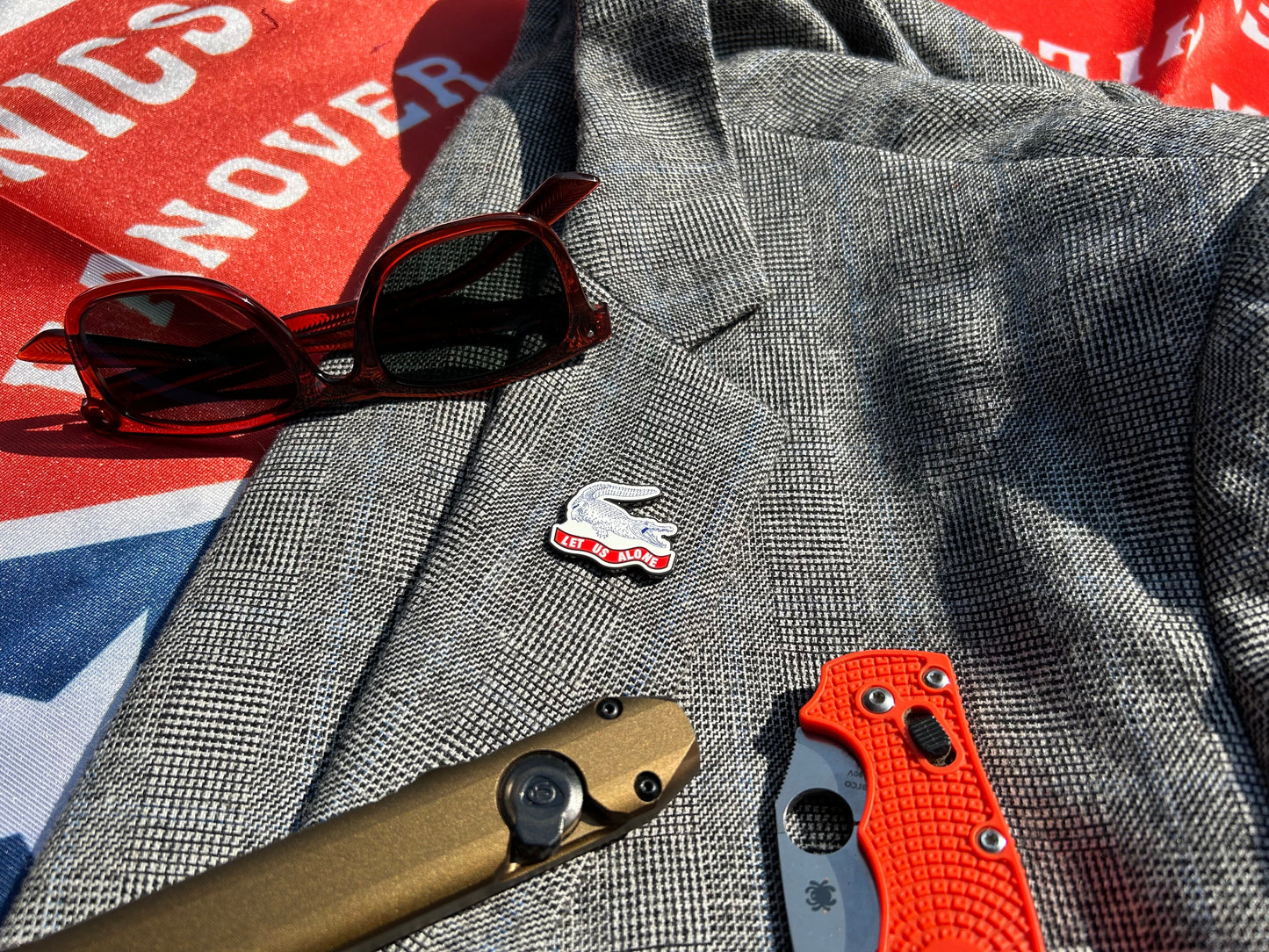 "Let Us Alone" Florida Lapel Pin