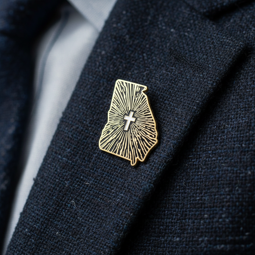 Georgia Lone Bulwark - CN Pin - 1.25" (Based States)