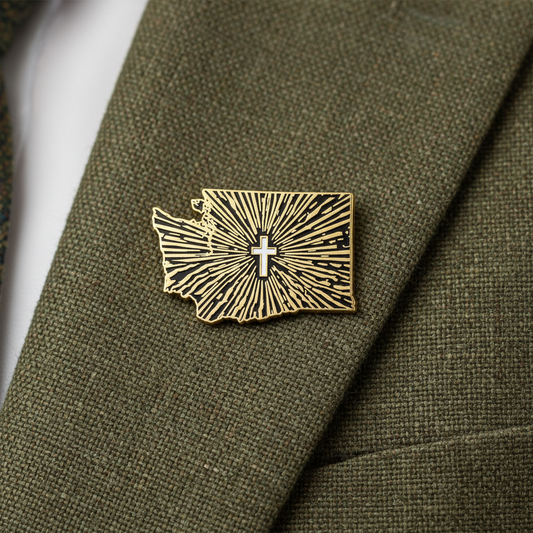 Washington Lone Bulwark - CN Pin - 1.25" (Based States)