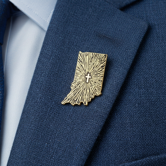 Indiana Lone Bulwark - CN Pin - 1.25" (Based States)