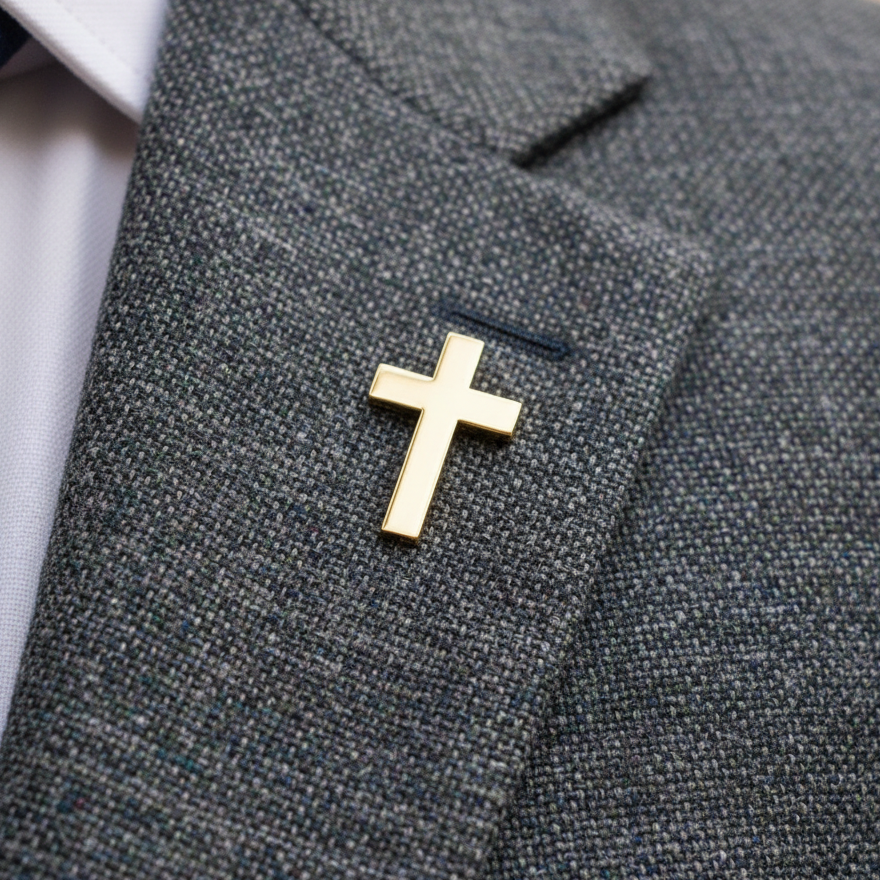 Latin Cross - 10K Gold Plated - 1"
