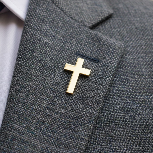 Latin Cross - 10K Gold Plated - 1"