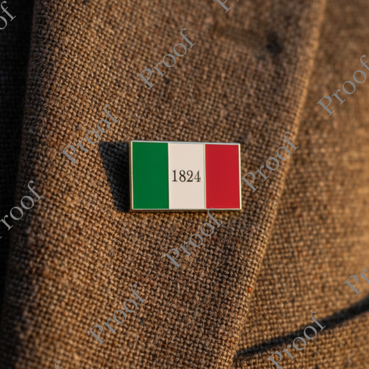 *PRE-RELEASE* 1824 Alamo Flag - 1.25" pin