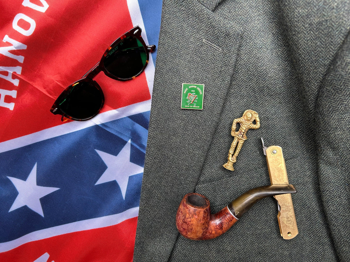 Irish Jasper Greens Lapel Pin