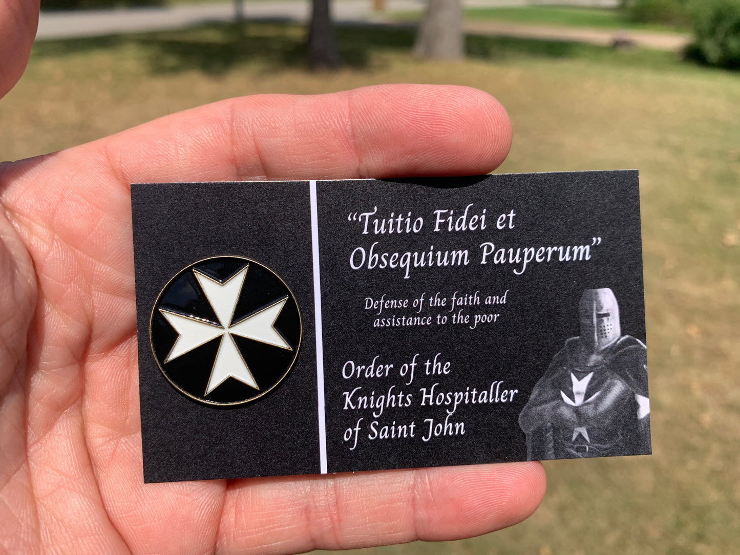 Knights Hospitallers (St John) Lapel Pin - 1"