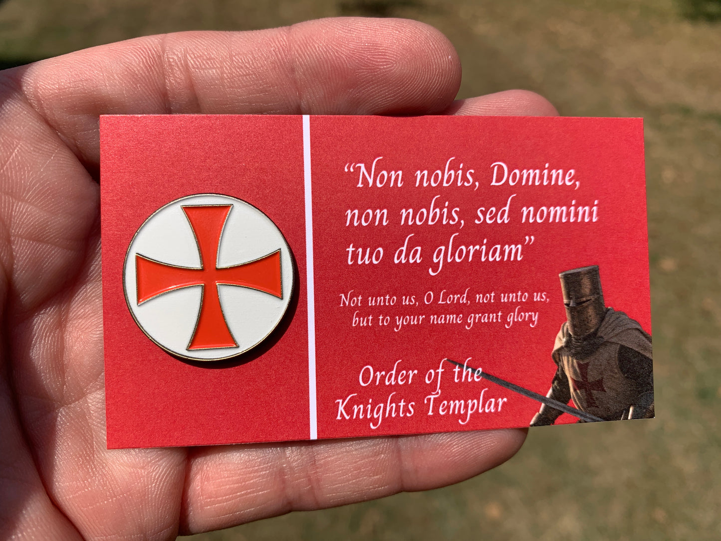 Knights Templar Lapel Pin - 1"