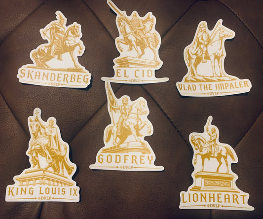 Iconic Crusaders 6-Sticker Set - 3"