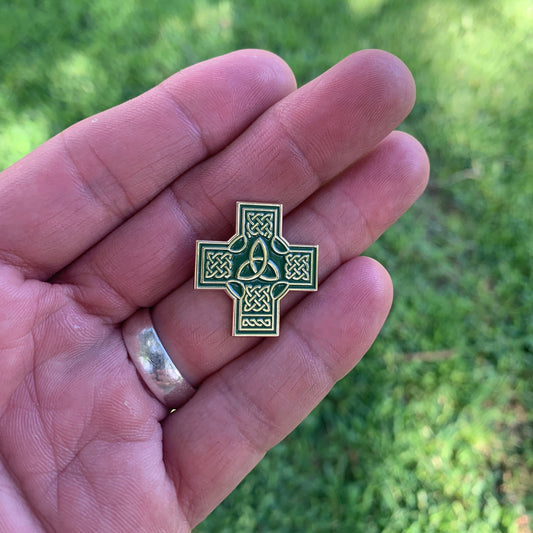 Celtic Cross 2.0 / Trinity Knot Lapel Pin - 1"