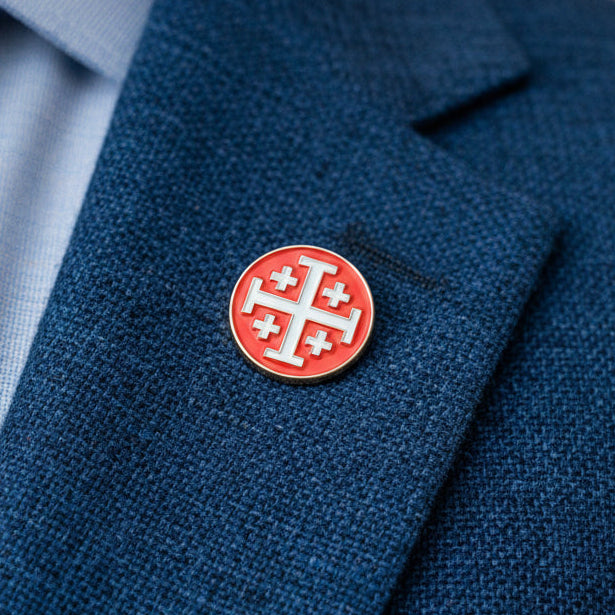 Jerusalem Cross Mini Pin - .75"