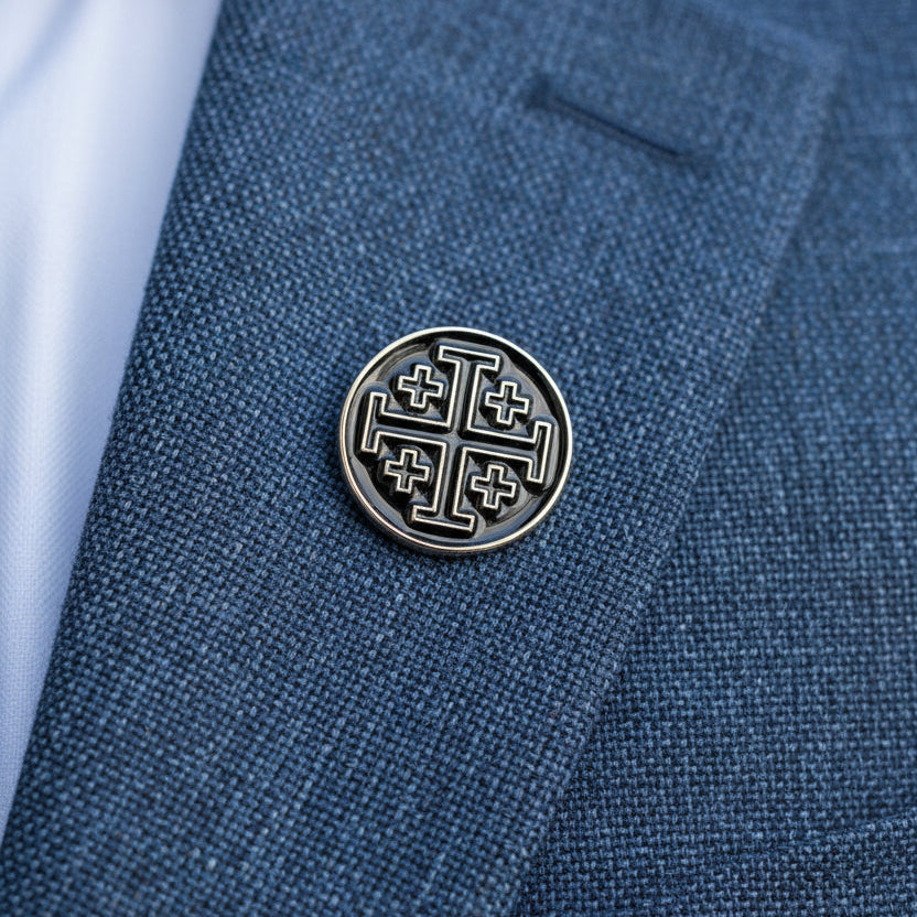 Jerusalem Cross Mini Pin - .75"
