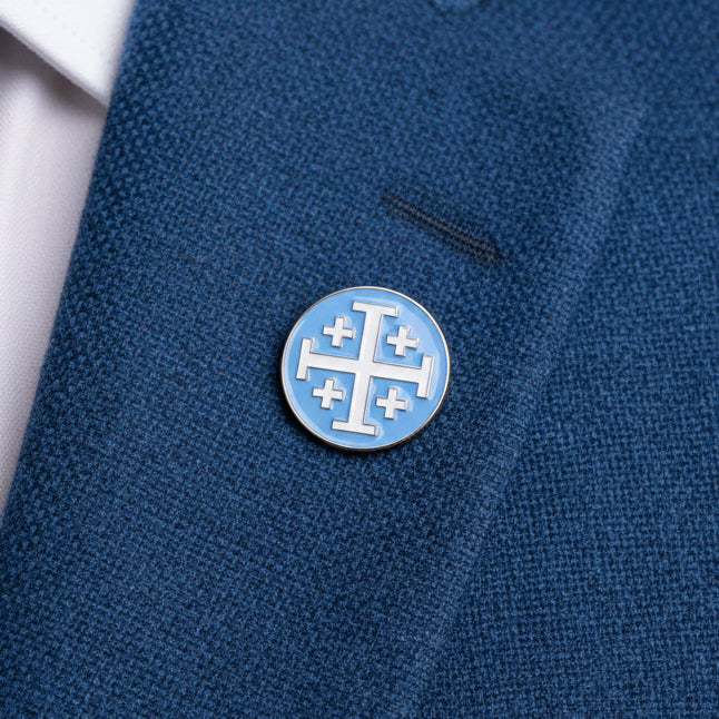 Jerusalem Cross Mini Pin - .75"