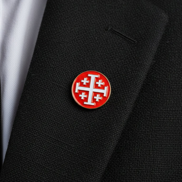Jerusalem Cross Mini Pin - .75"
