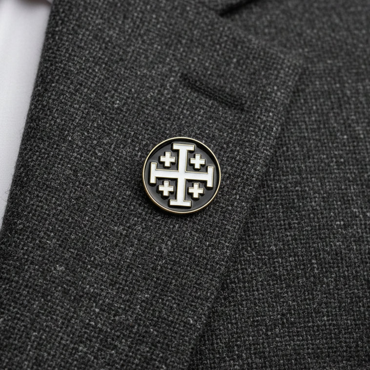 Jerusalem Cross Mini Pin - .75"