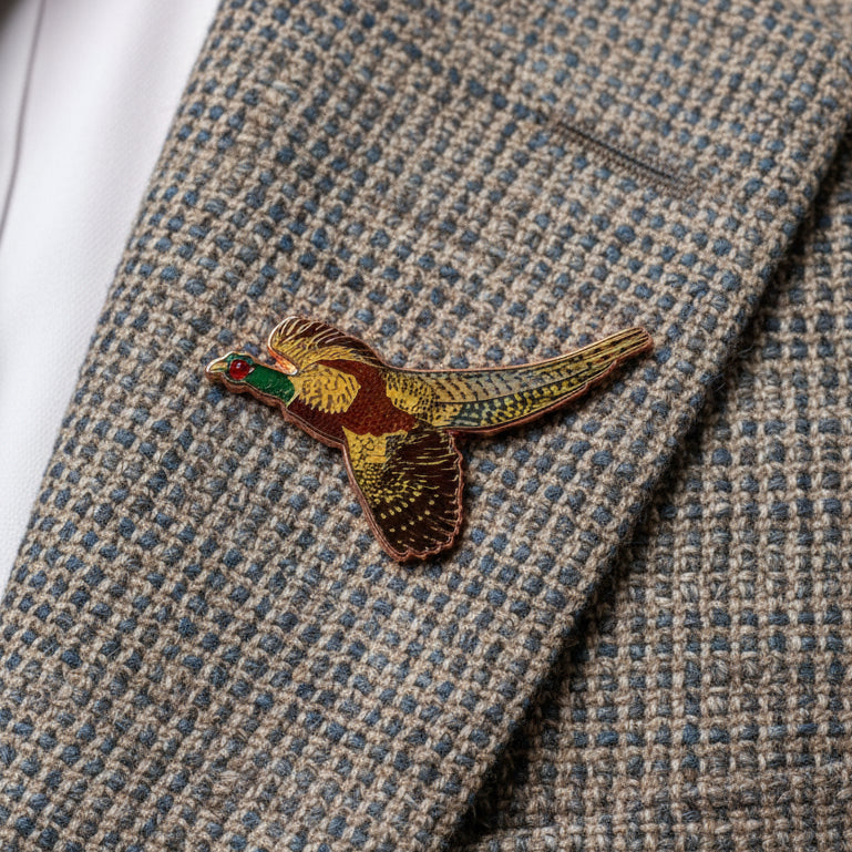 Pheasant Nationalism Pin - 1.25"