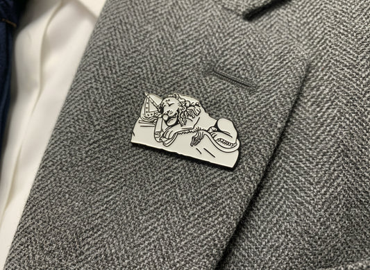 Lion laying on a flag