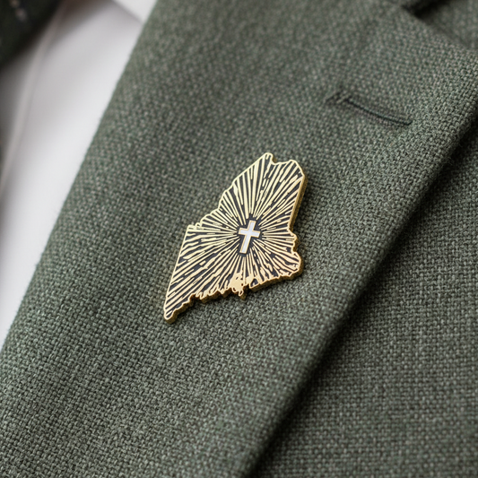 Maine Lone Bulwark - CN Pin - 1.25" (Based States)