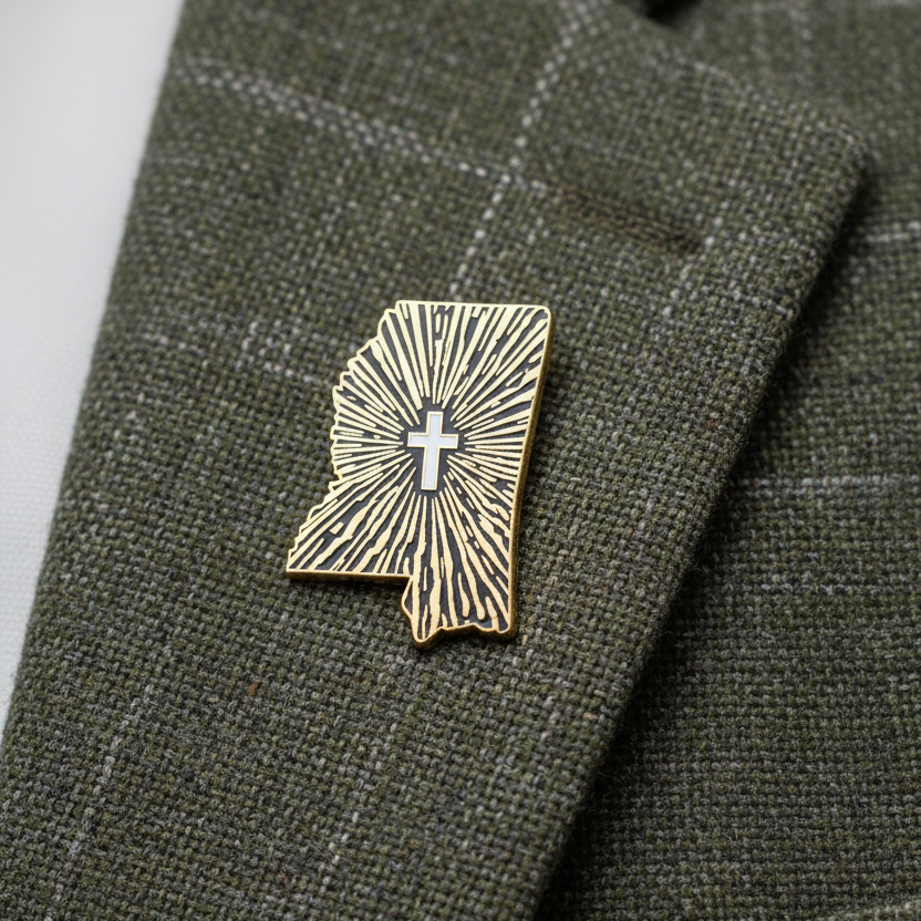 Mississippi Lone Bulwark - CN Pin - 1.25" (Based States)