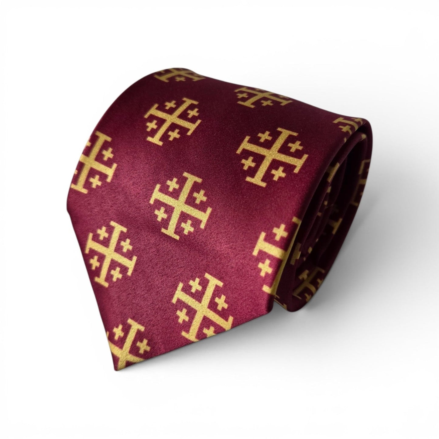 Gold Jerusalem Cross Necktie