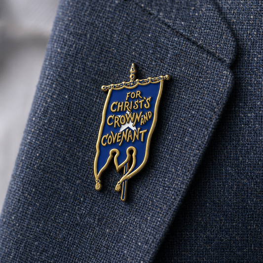 Crown & Covenant Bonnie Blue Flag Pin - 1.25"