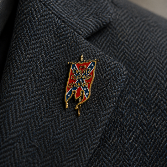 Crown & Covenant Battle Flag Pin - 1.25"