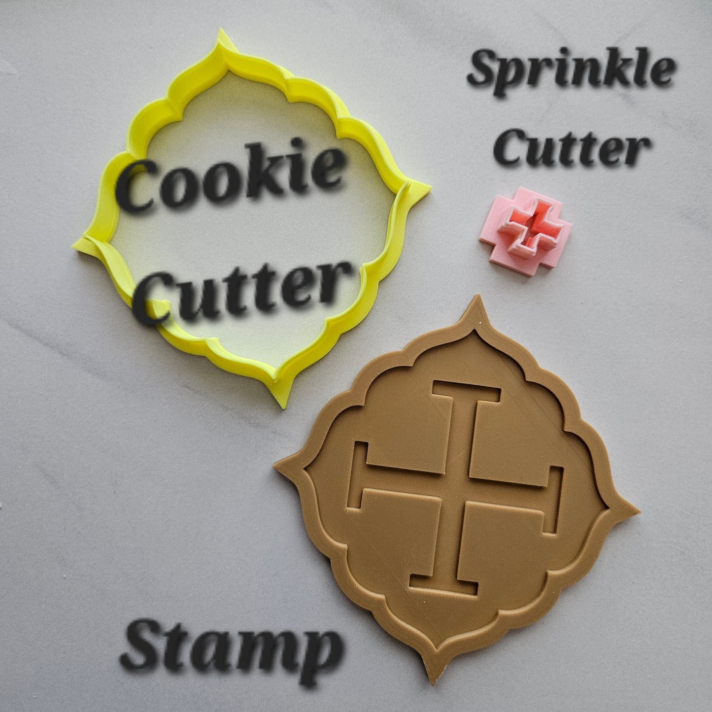 Jerusalem Cross Buttercream Stamp and Cookie Cutter Set
