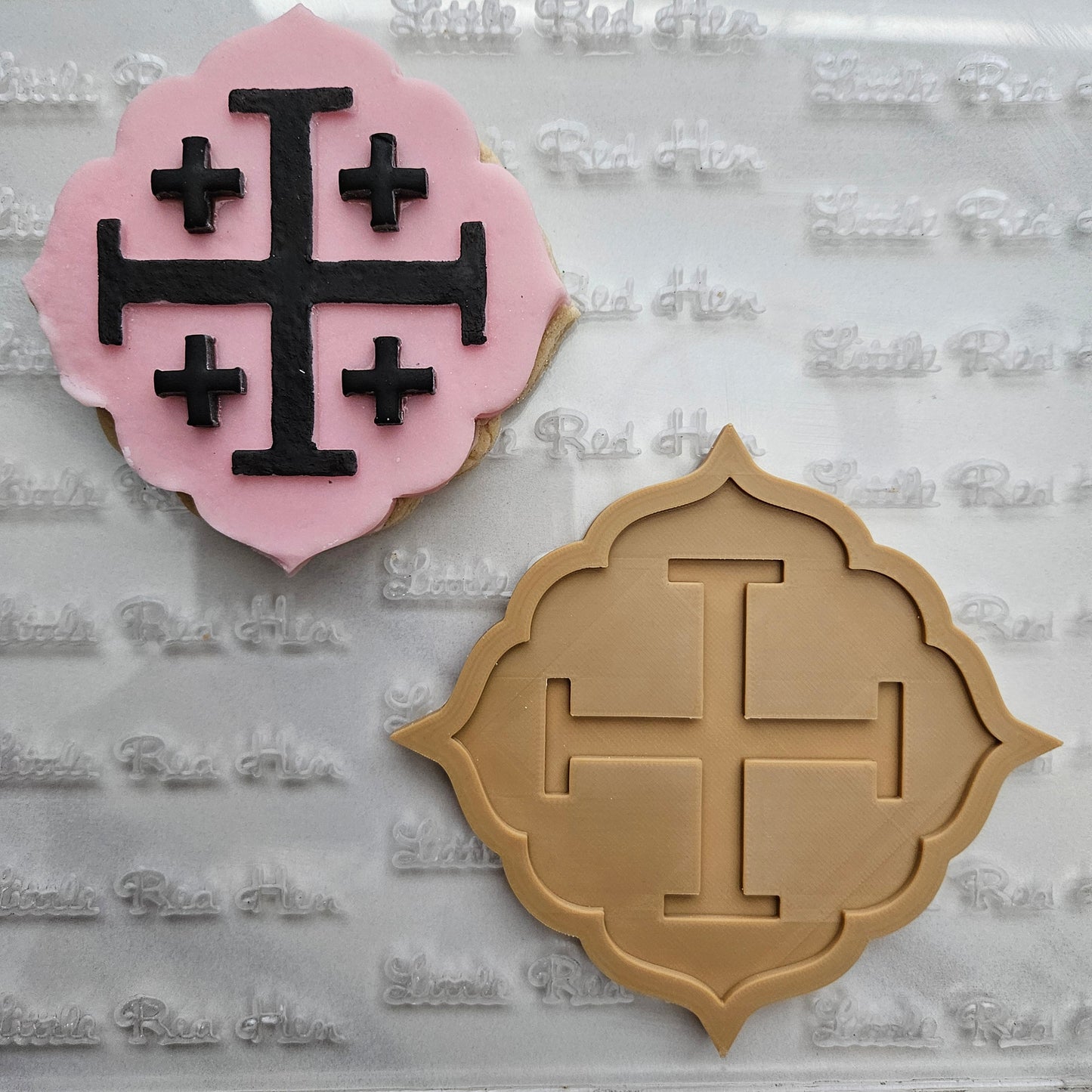 Jerusalem Cross Buttercream Stamp and Cookie Cutter Set