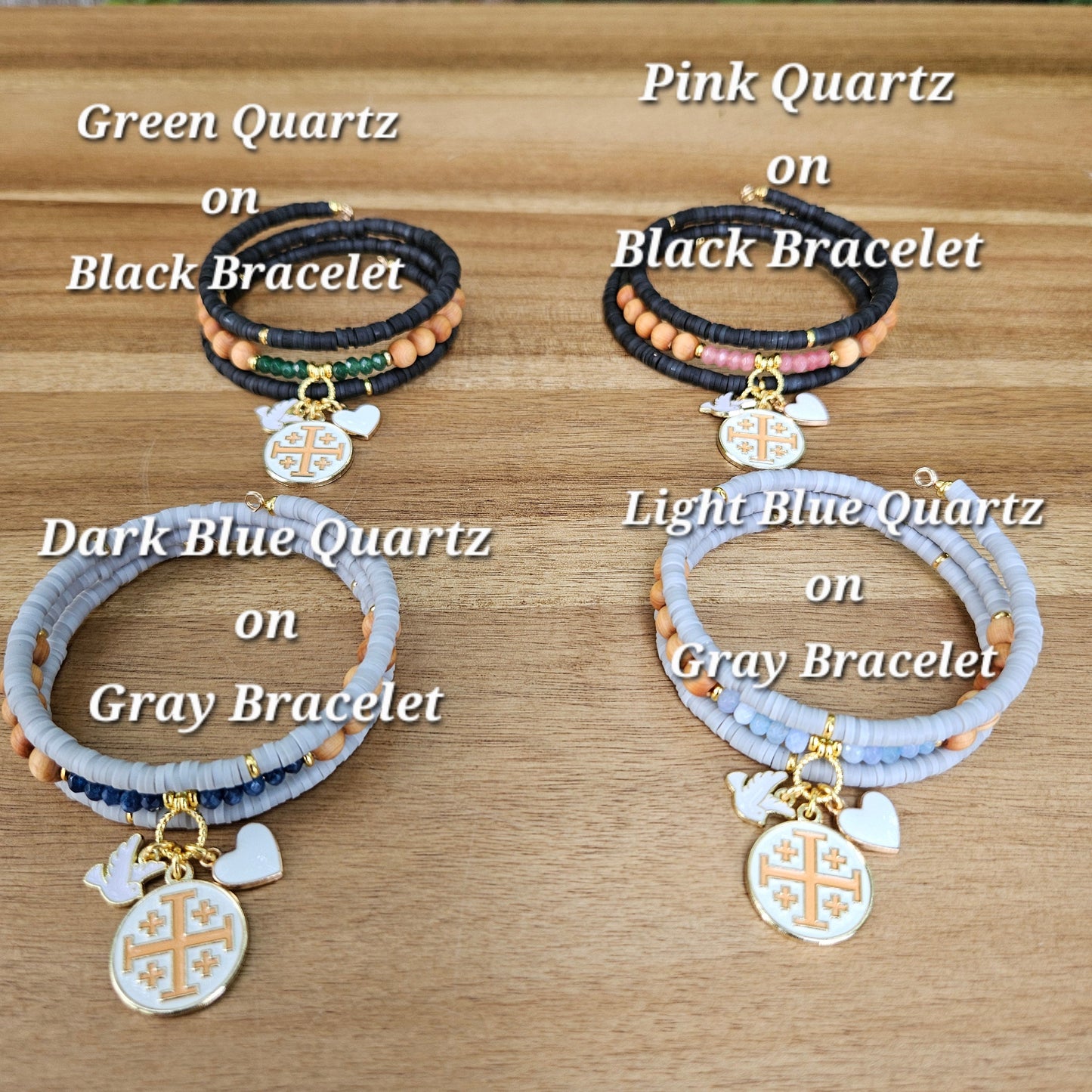 Jerusalem Cross Faith, Hope & Love Wrap Essential Oil Diffuser Bracelet