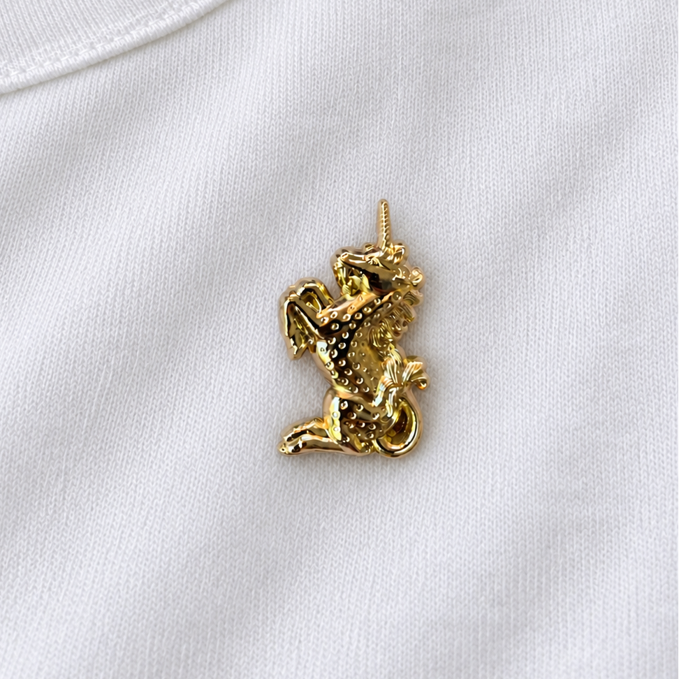 Heraldic Unicorn Pin - 1"